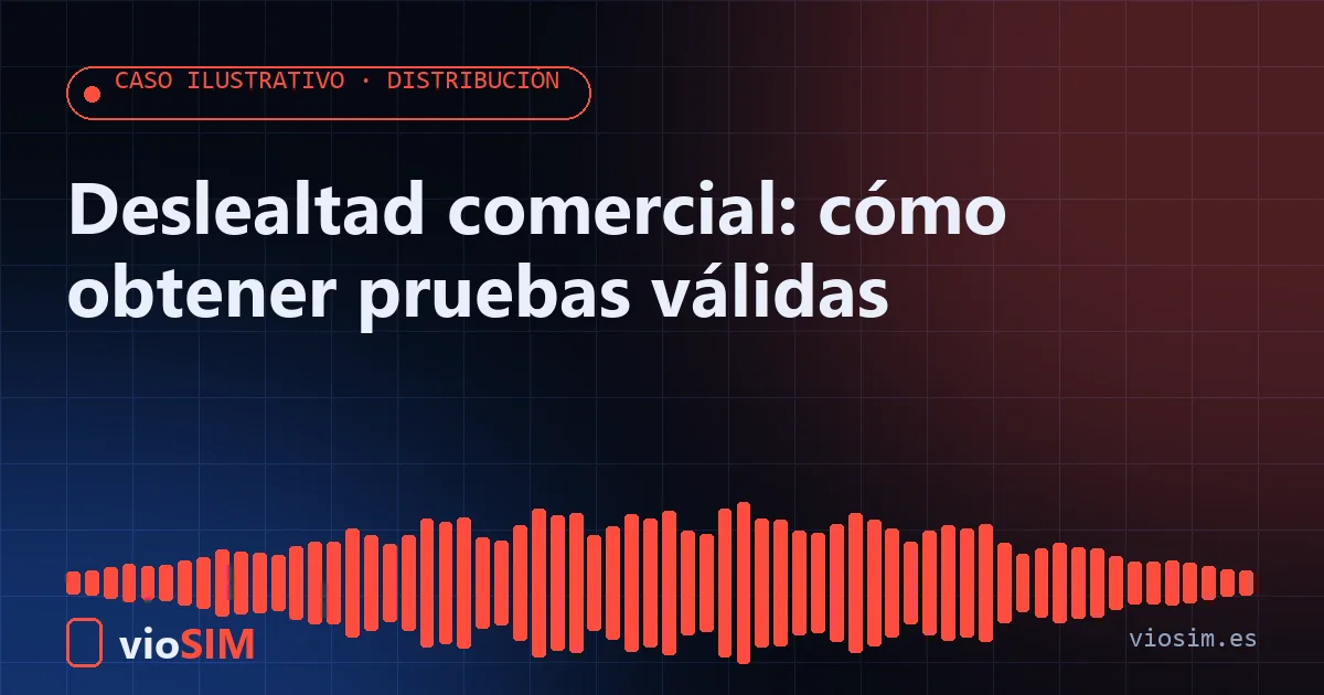 Deslealtad comercial: cómo obtener pruebas válidas deslealtad comercial: caso ilustrativo de distribución con VioSIM