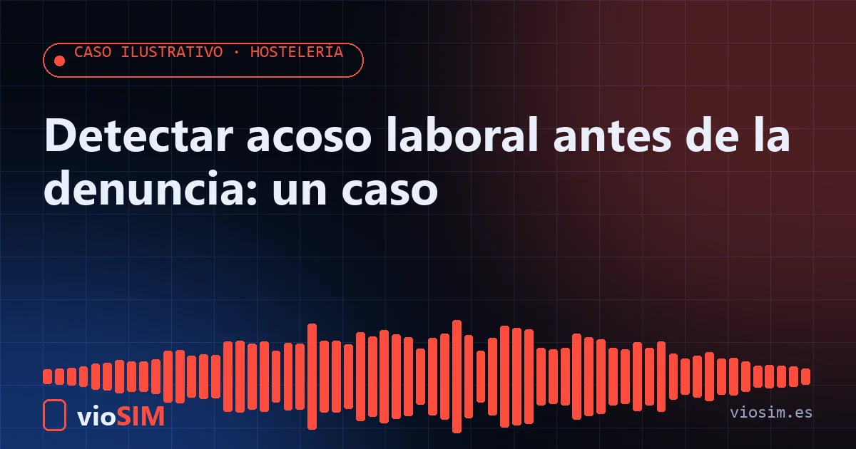 Detectar acoso laboral en llamadas: señales, protocolo y pruebas detectar acoso laboral: guía para empresas de VioSIM