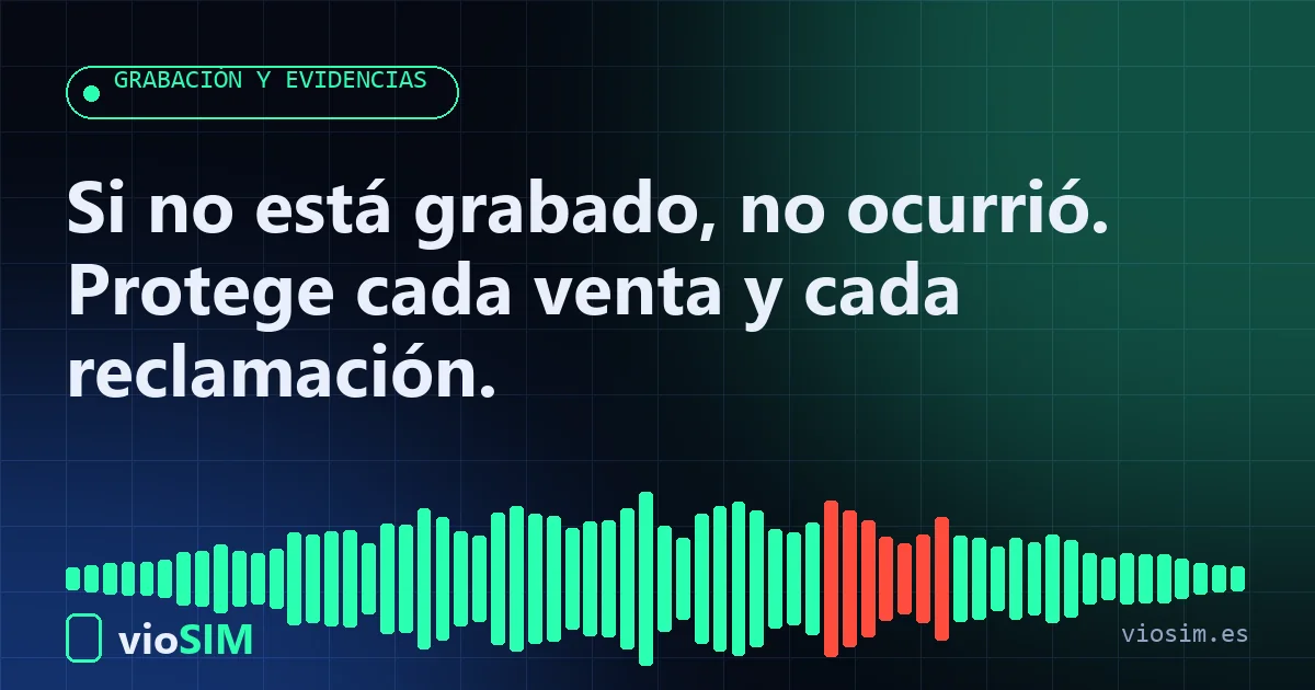 grabación de llamadas para empresas: Grabación de llamadas de VioSIM para empresas