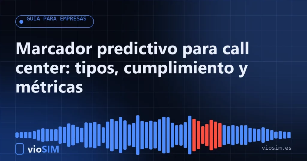 marcador predictivo para call center: guía para empresas de VioSIM