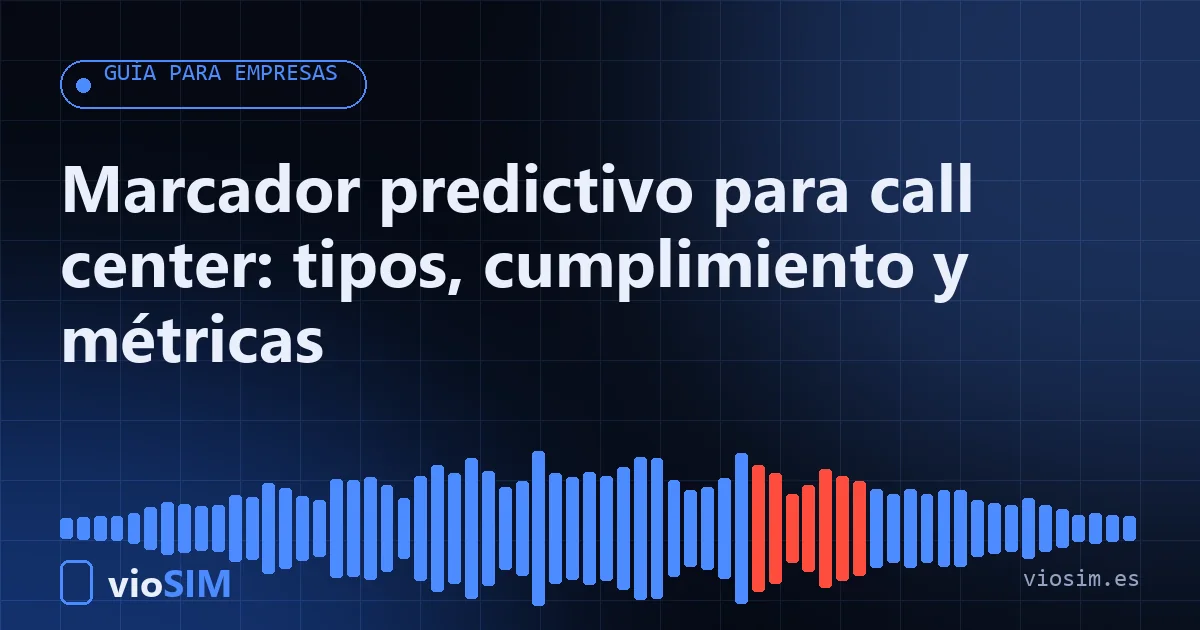 Marcador predictivo para call center: tipos, cumplimiento y métricas marcador predictivo para call center: guía para empresas de VioSIM