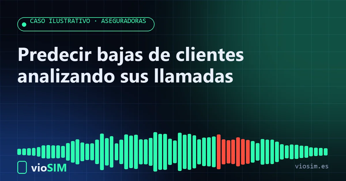 Predecir bajas de clientes analizando sus llamadas predecir bajas de clientes: caso ilustrativo de aseguradoras con VioSIM
