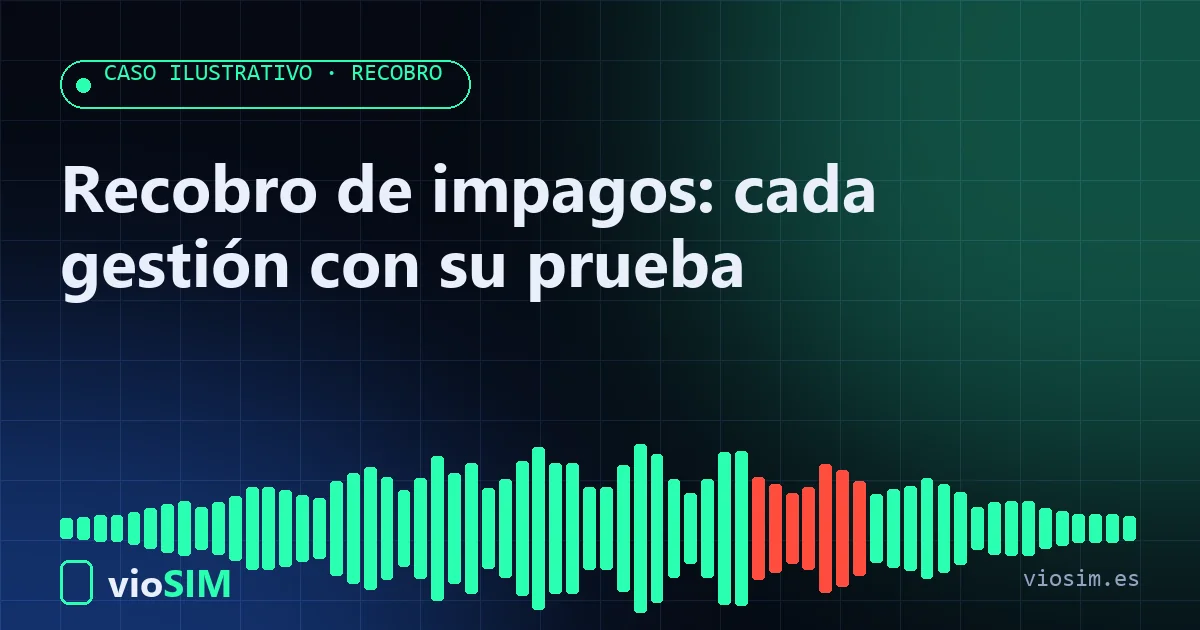 Recobro de impagos: cada gestión con su prueba recobro de impagos: caso ilustrativo de recobro con VioSIM