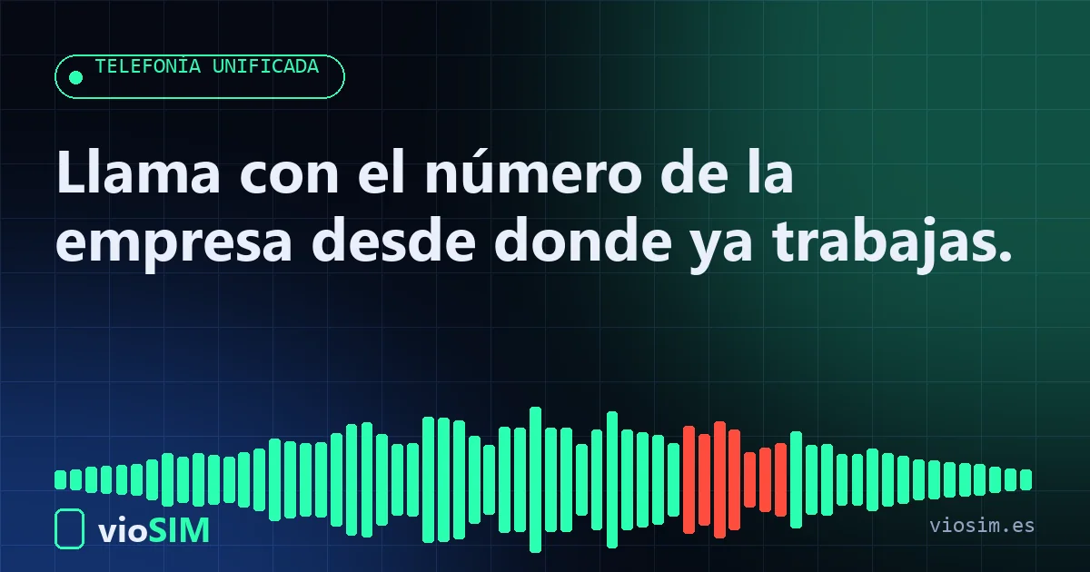 Llama con el número de la empresa desde donde ya trabajas. telefonía en Microsoft Teams: Telefonía en Teams y softphone de VioSIM para empresas