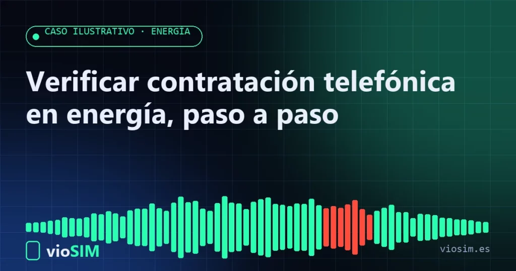 verificar contratación telefónica: caso ilustrativo de energía con VioSIM