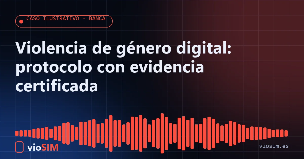 Violencia de género digital: protocolo con evidencia certificada violencia de género digital: caso ilustrativo de banca con VioSIM